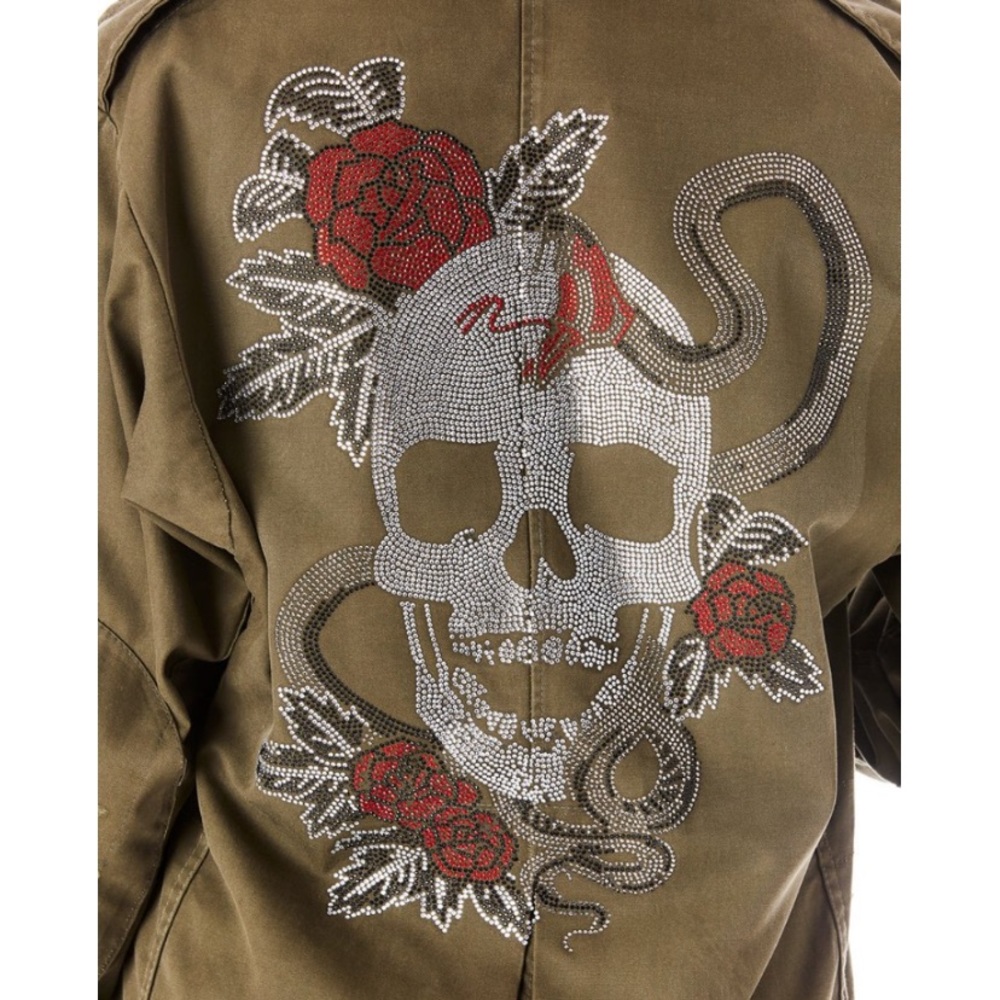 Furst of a kind vintage RHINESTONE SKULL JACKET⭐️ - Picture 5 of 11
